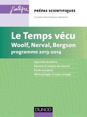 cover image of Le temps vécu